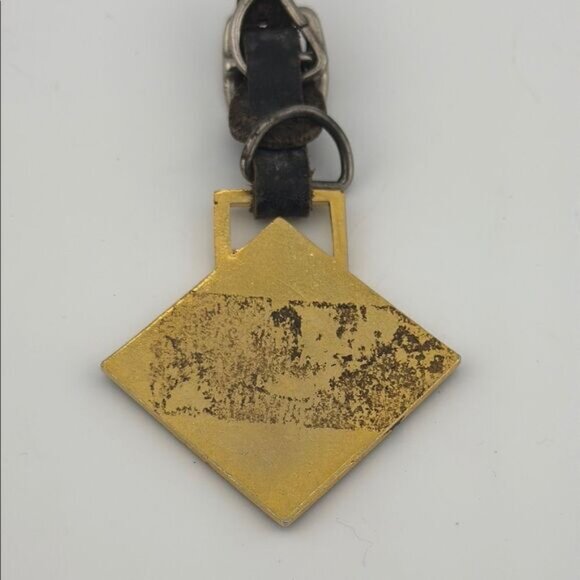 Vintage enamel Allis Chalmers Blue and Gold Fob Watch - Picture 2 of 2